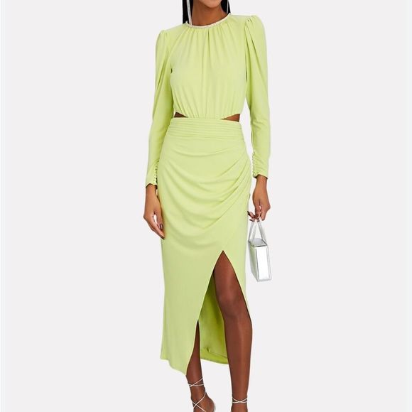 Self-Portrait Dresses & Skirts - SELF-PORTRAIT Crystal-Embellished Cut-Out Midi Dress,